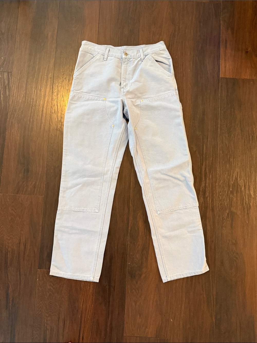 Carhartt WIP Double Knee Pants Garment Died Blue (“Piscine”)
